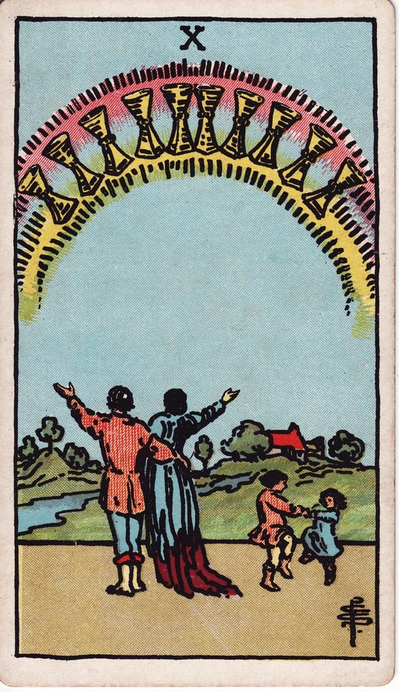 Dez de Copas — carta do tarô Rider-Waite