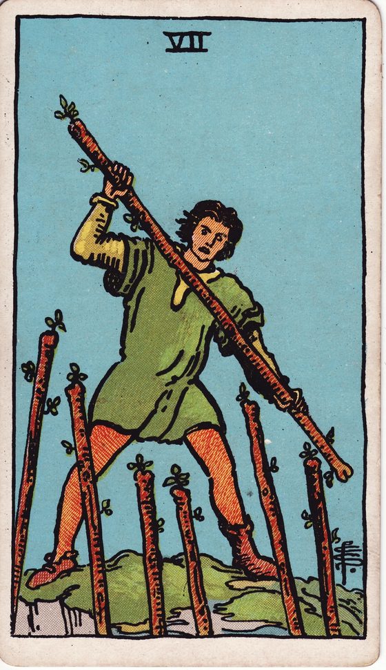 Sete de Paus — carta do tarô Rider-Waite