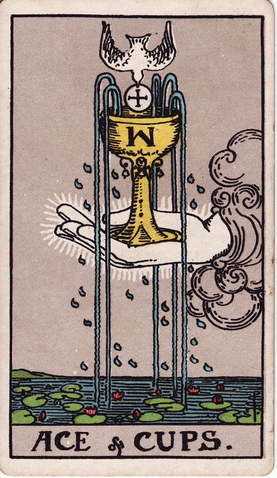 Ás de Copas — carta do tarô Rider-Waite
