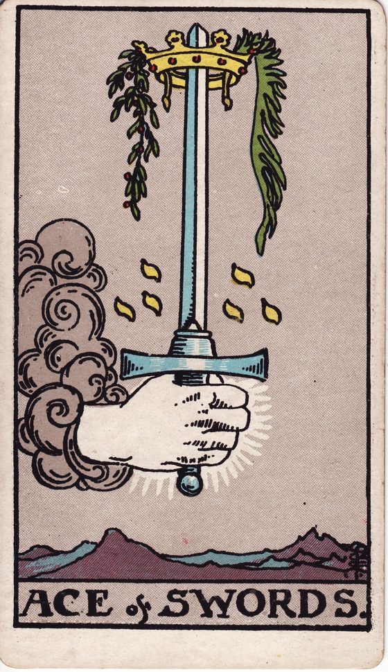 Ás de Espadas — carta do tarô Rider-Waite