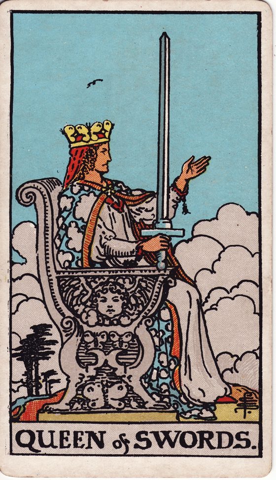 Rainha de Espadas — carta do tarô Rider-Waite