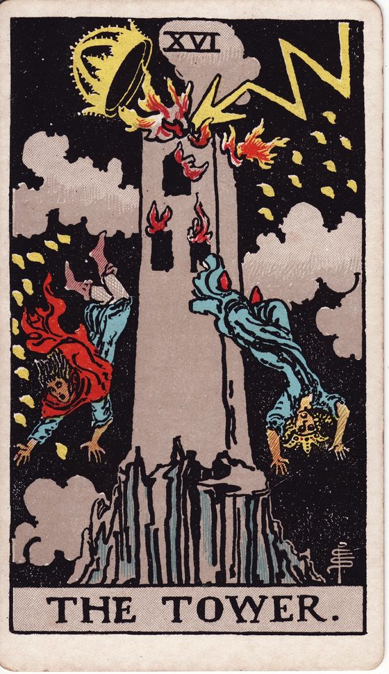 A Torre — carta do tarô Rider-Waite